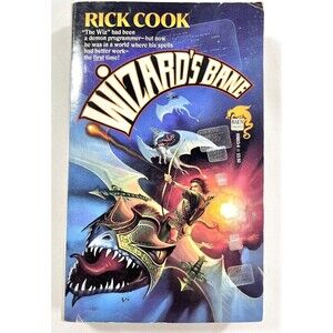 Wizard's Bane by Rick Cook Vintage 1989 First Printing Mass Market Paperback